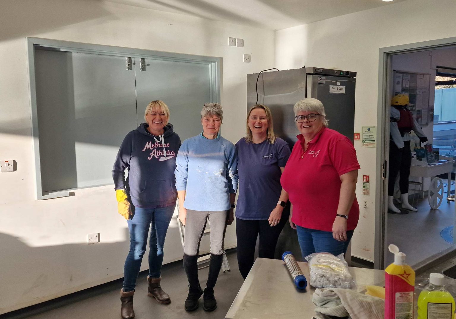 Lovat's team ready to start volunteering in the kitchen